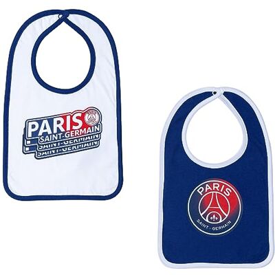 PSG 2 x bavoirs bébé garçon Collection officielle PARIS SAINT GERMAIN - Publicité PSG 2 x bavoirs bébé garçon Collection officielle PARIS SAINT GERMAIN - Publicité