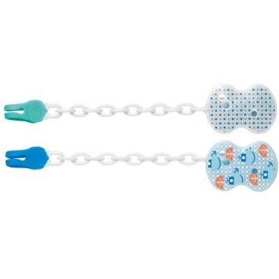 Artsana Chicco 4083000000 Attache-Sucette Chaînette Physio x1 Bleu 0 mois + - Publicité Artsana Chicco 4083000000 Attache-Sucette Chaînette Physio x1 Bleu 0 mois + - Publicité