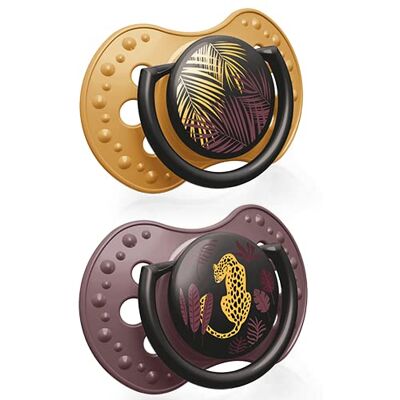 Lovi - Sucette Jungle Vibes 18m+ - Silicone, Orthodontic, Sécurisée - Publicité Lovi - Sucette Jungle Vibes 18m+ - Silicone, Orthodontic, Sécurisée - Publicité