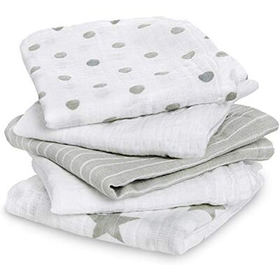 aden + anais ™ essentials Musy-langes pour Bébé, Ensemble de Langes en Mousseline 100% Coton, Multi usages, Adapté pour les Nouveau-nés, Lot de 5, 60x60cm, Garçon, Fille, Imprimé dusty - Publicité aden + anais ™ essentials Musy-langes pour Bébé, Ensemble de Langes en Mousseline 100% Coton, Multi usages, Adapté pour les Nouveau-nés, Lot de 5, 60x60cm, Garçon, Fille, Imprimé dusty - Publicité