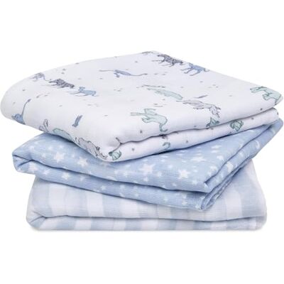 aden + anais Musy-Langes prélavés en Mousseline 100% Coton, Lot de 3 Langes absorbants, Bébé Garçon, Bébé Fille, Pratiques, Très Doux, Respirants, 70x70cm, Imprimé Rising Star - Publicité aden + anais Musy-Langes prélavés en Mousseline 100% Coton, Lot de 3 Langes absorbants, Bébé Garçon, Bébé Fille, Pratiques, Très Doux, Respirants, 70x70cm, Imprimé Rising Star - Publicité