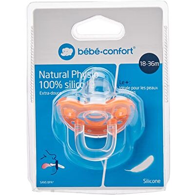 Bebeconfort Sucette Natural Physio Tout en Silicone 18/36 Mois Coloris Aléatoire - Publicité Bebeconfort Sucette Natural Physio Tout en Silicone 18/36 Mois Coloris Aléatoire - Publicité