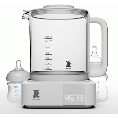 Hello Hippo ® Bouilloire Électrique Verre 1,3L Température Réglable 45-100°C Bouilloire avec Thermostat & Garde au Chaud Chauffe Biberon, Thé, Café Sans BPA, Inox, Bouilloire intelligente - Publicité Hello Hippo ® Bouilloire Électrique Verre 1,3L Température Réglable 45-100°C Bouilloire avec Thermostat & Garde au Chaud Chauffe Biberon, Thé, Café Sans BPA, Inox, Bouilloire intelligente - Publicité