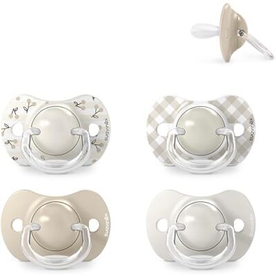 Suavinex , Lot de 4 Sucettes Bébés 0/6 Mois et Nouveau-Nés, avec Tétine Symétrique en Silicone SX Pro, Plate et Flexible, Respecte le Développement Bucco-Dentaire, Birdies et Wild&Free, Beige - Publicité Suavinex , Lot de 4 Sucettes Bébés 0/6 Mois et Nouveau-Nés, avec Tétine Symétrique en Silicone SX Pro, Plate et Flexible, Respecte le Développement Bucco-Dentaire, Birdies et Wild&Free, Beige - Publicité
