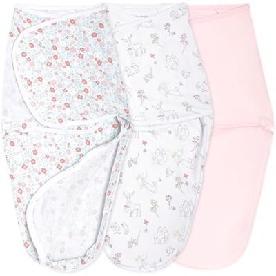 aden + anais Lot de 3 langes d'emmaillotage 4-6 mois Fairy tale flowers essentials - Publicité aden + anais Lot de 3 langes d'emmaillotage 4-6 mois Fairy tale flowers essentials - Publicité