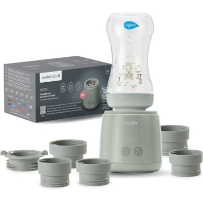 Nuvita 1164 Mix70 Chauffe-biberon Portable avec Fonction de Mélange, 5 Températures jusqu’à 70°C, Universel avec 6 Adaptateurs Inclus, Batterie Rechargeable, Écran LED, Sans BPA - Publicité Nuvita 1164 Mix70 Chauffe-biberon Portable avec Fonction de Mélange, 5 Températures jusqu’à 70°C, Universel avec 6 Adaptateurs Inclus, Batterie Rechargeable, Écran LED, Sans BPA - Publicité