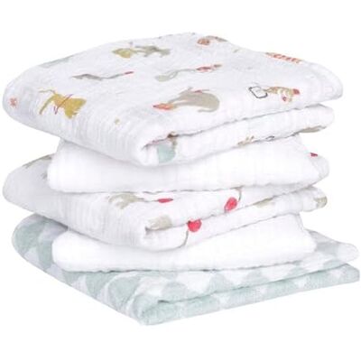 aden + anais Lot de 5 carrés en Mousseline de Coton - Publicité aden + anais Lot de 5 carrés en Mousseline de Coton - Publicité