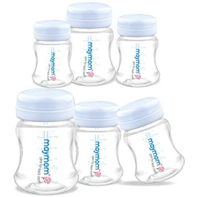 Maymom biberon col large pour conservation du lait avec capuchon de transport et anneau d’étanchéité, accessoire compatible avec tire-laits S1 S2 et biberons Natural Classic, 140 ml, lot de 6 - Publicité Maymom biberon col large pour conservation du lait avec capuchon de transport et anneau d’étanchéité, accessoire compatible avec tire-laits S1 S2 et biberons Natural Classic, 140 ml, lot de 6 - Publicité