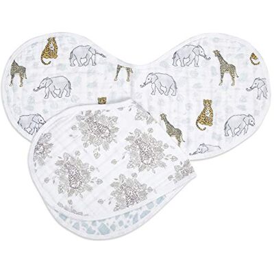 aden + anais Lot de 2 bavoirs d’épaule burpy bib® pour bébé prélavés en mousseline 100% coton, bavoirs absorbants, Garçon, Fille, 57cm x 28cm, 0-36 mois, Imprimé jungle - Publicité aden + anais Lot de 2 bavoirs d’épaule burpy bib® pour bébé prélavés en mousseline 100% coton, bavoirs absorbants, Garçon, Fille, 57cm x 28cm, 0-36 mois, Imprimé jungle - Publicité