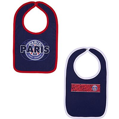 Paris Saint-Germain 2 x Bavoir bébé garçon PSG Collection Officielle - Publicité Paris Saint-Germain 2 x Bavoir bébé garçon PSG Collection Officielle - Publicité
