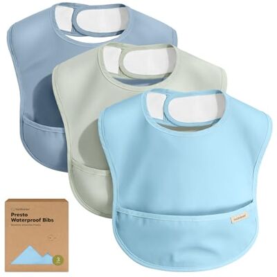 KeaBabies Lot de 3 bavoirs imperméables pour manger – Bavoirs légers avec récupérateur nourriture, résistants aux taches, bébés,garçons,bébé (Ocean) - Publicité KeaBabies Lot de 3 bavoirs imperméables pour manger – Bavoirs légers avec récupérateur nourriture, résistants aux taches, bébés,garçons,bébé (Ocean) - Publicité
