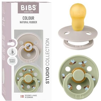 BIBS - Studio Colour - Bumblebee Mushroom Mix - Sucette - Publicité BIBS - Studio Colour - Bumblebee Mushroom Mix - Sucette - Publicité