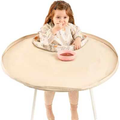 Bibaelin® BIBATRAY™ L – Plateau pour Diversification Alimentaire Bébé & Bavoir Manches Longues Imperméable Intégral – Accessoire Chaise Haute bébé + Sac Cordon – Compatible Bebeconfort – 6 Mois+ - Publicité Bibaelin® BIBATRAY™ L – Plateau pour Diversification Alimentaire Bébé & Bavoir Manches Longues Imperméable Intégral – Accessoire Chaise Haute bébé + Sac Cordon – Compatible Bebeconfort – 6 Mois+ - Publicité
