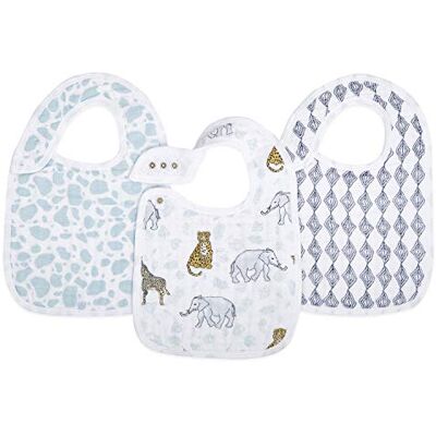 aden + anais Lot de 3 Bavoirs À Bouton-Pression En Mousseline de Coton, Bavoirs Coton Absorbants, Bavoirs d'épaule, Bébé Garçon, Bébé Fille, 23cm x 31cm, 0-36 Mois, Imprimé jungle - Publicité aden + anais Lot de 3 Bavoirs À Bouton-Pression En Mousseline de Coton, Bavoirs Coton Absorbants, Bavoirs d'épaule, Bébé Garçon, Bébé Fille, 23cm x 31cm, 0-36 Mois, Imprimé jungle - Publicité