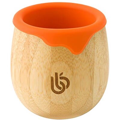 bamboo bamboo Tasse en bambou pour enfants Tasse de 150 ml à couvercle ouvert avec manchon en silicone, pour les enfants en bas âge qui favorise le sevrage, les aptitudes à boire et la motricité orale (Orange) - Publicité bamboo bamboo Tasse en bambou pour enfants Tasse de 150 ml à couvercle ouvert avec manchon en silicone, pour les enfants en bas âge qui favorise le sevrage, les aptitudes à boire et la motricité orale (Orange) - Publicité
