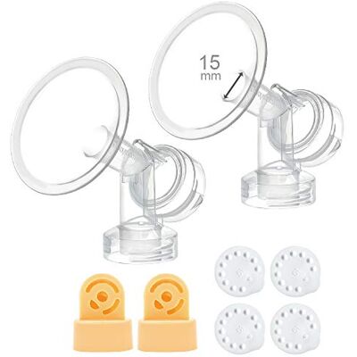 Maymom Une unité de téterelle avec vanne et membrane pour les tire-lait Medela ; Fabriqué par (Coppa per il seno 15mm(diamètre de mamelons 15mm)) - Publicité Maymom Une unité de téterelle avec vanne et membrane pour les tire-lait Medela ; Fabriqué par (Coppa per il seno 15mm(diamètre de mamelons 15mm)) - Publicité