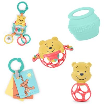 Bright Starts Coffret Cadeau Disney Baby Winnie l'ourson Silly Ole Bundle, 5 Jouets Inclus pour Les Nouveau-nés et Plus - Publicité Bright Starts Coffret Cadeau Disney Baby Winnie l'ourson Silly Ole Bundle, 5 Jouets Inclus pour Les Nouveau-nés et Plus - Publicité