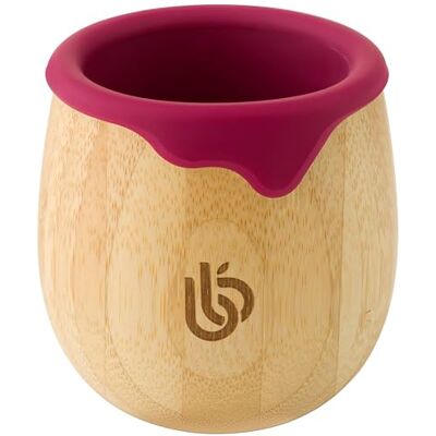 bamboo bamboo Tasse en bambou pour enfants Tasse à couvercle ouvert de 150 ml avec manchon en silicone, pour les jeunes enfants en sevrage afin de développer la capacité à boire et la motricité orale (cerise) - Publicité bamboo bamboo Tasse en bambou pour enfants Tasse à couvercle ouvert de 150 ml avec manchon en silicone, pour les jeunes enfants en sevrage afin de développer la capacité à boire et la motricité orale (cerise) - Publicité