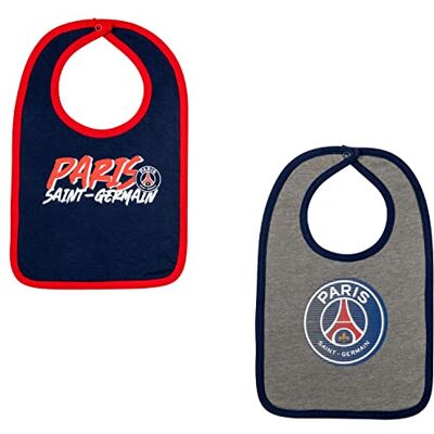 Paris Saint-Germain 2 x Bavoir bébé garçon PSG Collection Officielle - Publicité Paris Saint-Germain 2 x Bavoir bébé garçon PSG Collection Officielle - Publicité