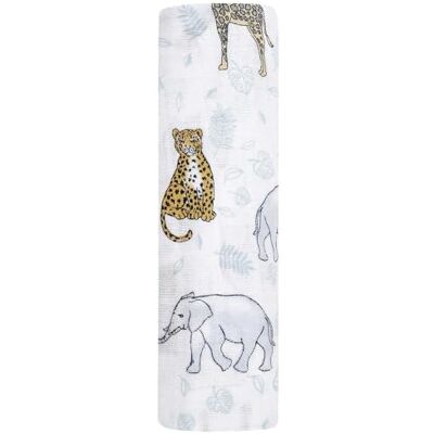 aden + anaïs - Jungle Maxi Lange - 120 x 120 cm - Muslin Blanket - Publicité aden + anaïs - Jungle Maxi Lange - 120 x 120 cm - Muslin Blanket - Publicité