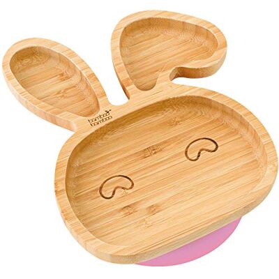 bamboo bamboo Assiette Bébé et Enfant, à Ventouse pour Repas et Sevrage, Lapin en Bamboo, à Ventouse dès 6 Mois (Lapin, Rose) - Publicité bamboo bamboo Assiette Bébé et Enfant, à Ventouse pour Repas et Sevrage, Lapin en Bamboo, à Ventouse dès 6 Mois (Lapin, Rose) - Publicité