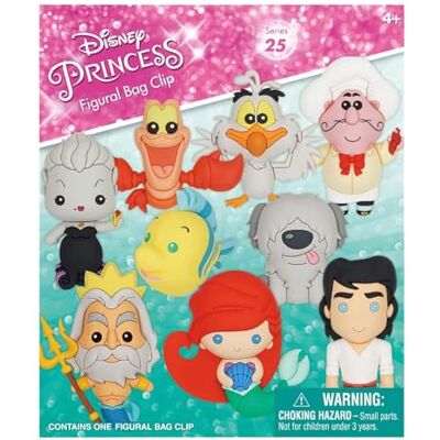 Disney Little Mermaid 3D Foam Bag Clips in Blind Bags - Publicité Disney Little Mermaid 3D Foam Bag Clips in Blind Bags - Publicité