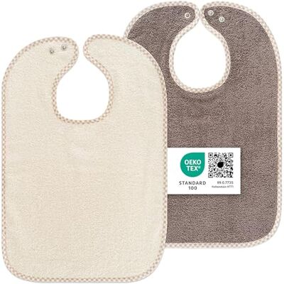 Wörner - Riesen-Lätzchen 2er-Set - Natur - 32x40 cm - Bavoirs - Publicité Wörner - Riesen-Lätzchen 2er-Set - Natur - 32x40 cm - Bavoirs - Publicité