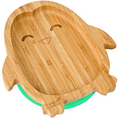 bamboo bamboo Assiette bébé et Assiette enfant, Assiette succion pour Repas et Sevrage, Assiette pingouin Bambou avec Succion sécurisée, pour Bébés dès 6 Mois (Pingouin, Vert) - Publicité bamboo bamboo Assiette bébé et Assiette enfant, Assiette succion pour Repas et Sevrage, Assiette pingouin Bambou avec Succion sécurisée, pour Bébés dès 6 Mois (Pingouin, Vert) - Publicité