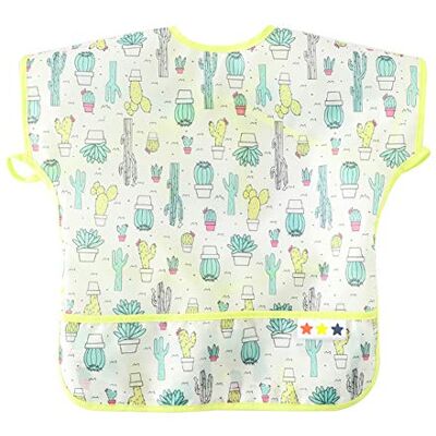 Happy Cherry Tablier Bébé de Sans Manches pour Manger et Peinture Bavoir Repas Imperméable Bavette Motif de Cactus pour Garçons Filles Jaune Taille M(6-36 Mois) - Publicité Happy Cherry Tablier Bébé de Sans Manches pour Manger et Peinture Bavoir Repas Imperméable Bavette Motif de Cactus pour Garçons Filles Jaune Taille M(6-36 Mois) - Publicité