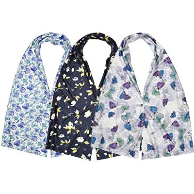 Celley Lot de 3 bavoirs pour adultes, écharpe de salle à manger pour femme, matériau en micro-daim lavable, protège-vêtements alimentaires à la mode - Publicité Celley Lot de 3 bavoirs pour adultes, écharpe de salle à manger pour femme, matériau en micro-daim lavable, protège-vêtements alimentaires à la mode - Publicité
