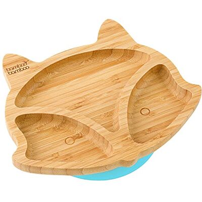 bamboo bamboo Assiette bébé et Assiette enfant, Assiette succion pour Repas et Sevrage, Assiette renard Bambou avec Succion sécurisée, pour Bébés dès 6 Mois (Renard, Blue) - Publicité bamboo bamboo Assiette bébé et Assiette enfant, Assiette succion pour Repas et Sevrage, Assiette renard Bambou avec Succion sécurisée, pour Bébés dès 6 Mois (Renard, Blue) - Publicité
