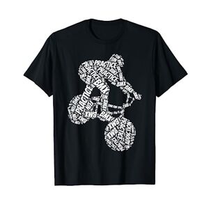 Vélo BMX Cadeau Pour Hommes, Femmes et Enfants BMX Pratique Addiction Biker Coureur De BMX Silhouette T-Shirt - Publicité
