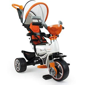 INJUSA Tricycle Évolutif Body Max Orange avec Pare-soleil, Housse de Siège Amovible et Poignée de Direction Parentale - Publicité