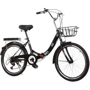 GLSQBVRP Vélo Pliant 20"/22"/24"/26" 21 Vitesses, Cadre en Acier Carbone, Vélo Pliable pour Les Trajets en Ville, Vélo Pliable avec Coussin B,24 inch - Publicité GLSQBVRP Vélo Pliant 20"/22"/24"/26" 21 Vitesses, Cadre en Acier Carbone, Vélo Pliable pour Les Trajets en Ville, Vélo Pliable avec Coussin B,24 inch - Publicité