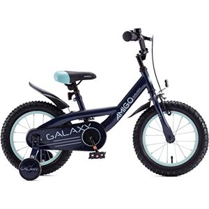 Amigo Galaxy Vélo pour garçon 14 pouces Avec frein à main, rétropédalage et roues stabilisatrices Vélo garçon à partir de 3 à 4 ans Bleu - Publicité