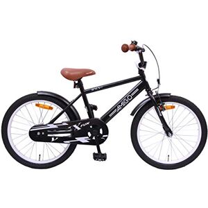 Amigo BMX Fun Vélo Enfant pour garçons 20 Pouces avec Frein à Main, Frein à rétropédalage, Sonnette de vélo et béquilles pour vélo- de 5 à 9 Ans Noir - Publicité