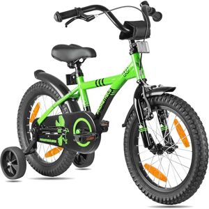 PROMETHEUS BICYCLES Velo 16 Pouces Garcon Fille Velo Enfant 16 Pouces pour 4 a 5 Ans Vélo BMX avec Frein à rétropédalage, Roues stabilisatrices en Vert Noir - Publicité PROMETHEUS BICYCLES Velo 16 Pouces Garcon Fille Velo Enfant 16 Pouces pour 4 a 5 Ans Vélo BMX avec Frein à rétropédalage, Roues stabilisatrices en Vert Noir - Publicité