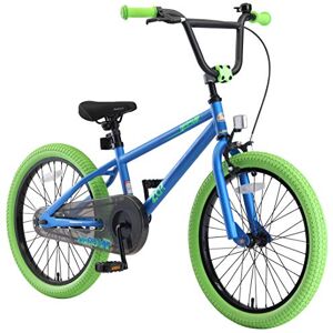 BIKESTAR Vélo Enfant pour Garcons et Filles de 6 Ans   Bicyclette Enfant 20 Pouces BMX avec Freins   Bleu & Vert - Publicité