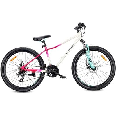 sun baby Verdant Calix VTT 26 Pouces 7 ou 21 Vitesses Vélo tout terrain femme et homme avec suspension avant et freins à disque - Publicité sun baby Verdant Calix VTT 26 Pouces 7 ou 21 Vitesses Vélo tout terrain femme et homme avec suspension avant et freins à disque - Publicité