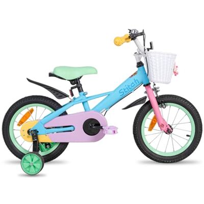 STITCH Macaron 12/14/16/18 Pouces Vélo d'enfant pour Filles & garçons de 2-9 Ans, vélo de Fille avec Panier & Roues stabilisatrices - Publicité STITCH Macaron 12/14/16/18 Pouces Vélo d'enfant pour Filles & garçons de 2-9 Ans, vélo de Fille avec Panier & Roues stabilisatrices - Publicité