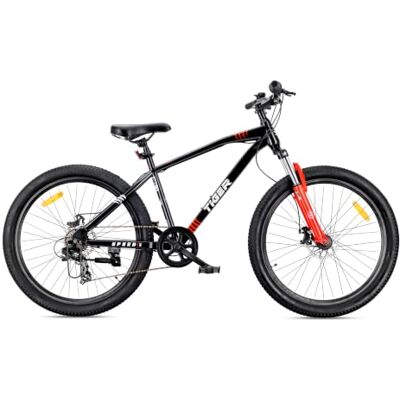 sun baby Tiger Bike VTT 26 Pouces 7 ou 21 Vitesses Vélo tout terrain garçon et homme, cadre acier, freins à disque et suspension avant - Publicité sun baby Tiger Bike VTT 26 Pouces 7 ou 21 Vitesses Vélo tout terrain garçon et homme, cadre acier, freins à disque et suspension avant - Publicité