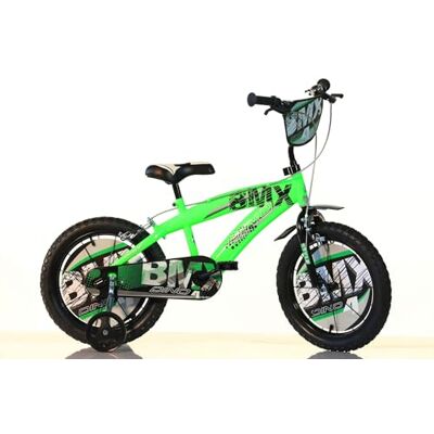 Tecnobike Shop Vélo pour enfant Dino Bikes BMX Vert Taille 12" 14" 16" (Cercle 14 Pouces) - Publicité Tecnobike Shop Vélo pour enfant Dino Bikes BMX Vert Taille 12" 14" 16" (Cercle 14 Pouces) - Publicité