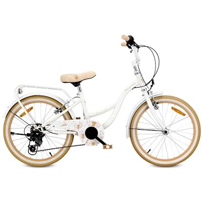 sun baby Flower Bike vélo Fille 20 Pouces 6 Vitesses Shimano Vélo enfant 6–10 ans, selle et guidon réglables en hauteur - Publicité sun baby Flower Bike vélo Fille 20 Pouces 6 Vitesses Shimano Vélo enfant 6–10 ans, selle et guidon réglables en hauteur - Publicité