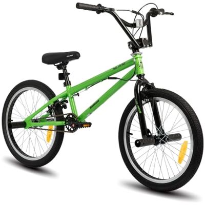 HH HILAND Hiland BMX Freestyle 20 Pouces pour Garçon et Fille avec Système de Rotor à 360°, Vélo BMX pour Enfant avec 4 Pegs en Acier et Roue Libre, Noir/Vert/Rouge/Blanc - Publicité HH HILAND Hiland BMX Freestyle 20 Pouces pour Garçon et Fille avec Système de Rotor à 360°, Vélo BMX pour Enfant avec 4 Pegs en Acier et Roue Libre, Noir/Vert/Rouge/Blanc - Publicité