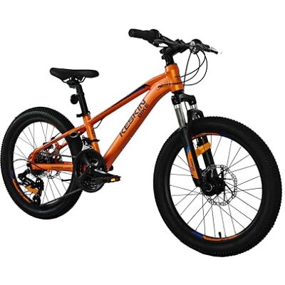 Keskin Bikes Keskin HT MTB1 VTT pour Enfant 20" – 21 Vitesses, pneus 2,35", Freins à Disque, Cadre en Aluminium, Orange - Publicité Keskin Bikes Keskin HT MTB1 VTT pour Enfant 20" – 21 Vitesses, pneus 2,35", Freins à Disque, Cadre en Aluminium, Orange - Publicité