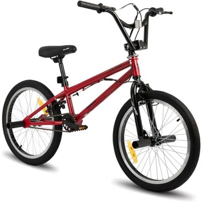 HH HILAND HILAND Vélo BMX Freestyle Enfant 20 Pouces, 4 Pegs en Acier et Roue Libre, avec Rotor 360°, pour Garçon et Fille de 7 à 12 Ans, Noir/Vert/Rouge/Blanc - Publicité HH HILAND HILAND Vélo BMX Freestyle Enfant 20 Pouces, 4 Pegs en Acier et Roue Libre, avec Rotor 360°, pour Garçon et Fille de 7 à 12 Ans, Noir/Vert/Rouge/Blanc - Publicité