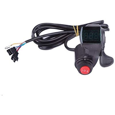VGEBY Accélérateur du Pouce de Scooters Électriques, Contrôle de Vitesse du Papillon pour Vélo Électrique à Commutateur de Vitesse avec Affichage Numérique de Tension LCD - Publicité VGEBY Accélérateur du Pouce de Scooters Électriques, Contrôle de Vitesse du Papillon pour Vélo Électrique à Commutateur de Vitesse avec Affichage Numérique de Tension LCD - Publicité