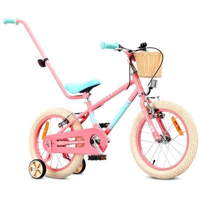 sun baby LOVEL vélo Enfant Fille et garçon 14 ou 16 Pouces Pour 3–6 ans, jusqu’à 50 kg, roulettes, panier, sonnette et protège-chaîne - Publicité sun baby LOVEL vélo Enfant Fille et garçon 14 ou 16 Pouces Pour 3–6 ans, jusqu’à 50 kg, roulettes, panier, sonnette et protège-chaîne - Publicité