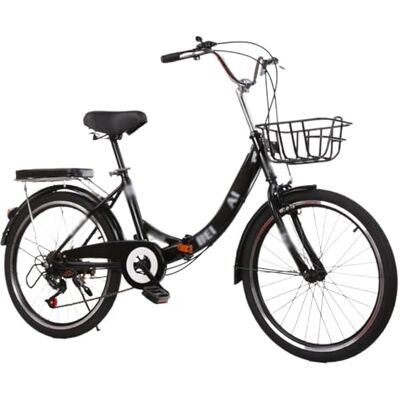 GLSQBVRP Vélo Pliant 20"/22"/24"/26" 21 Vitesses, Cadre en Acier Carbone, Vélo Pliable pour Les Trajets en Ville, Vélo Pliable avec Coussin B,26 inch - Publicité GLSQBVRP Vélo Pliant 20"/22"/24"/26" 21 Vitesses, Cadre en Acier Carbone, Vélo Pliable pour Les Trajets en Ville, Vélo Pliable avec Coussin B,26 inch - Publicité