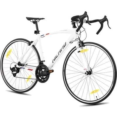 HH HILAND HILAND Alliance Vélo de Route 28” 700C, 14 Vitesses, Cadre Aluminium 49 cm, Vélo de Ville et Pendulaire pour Homme et Femme, Plusieurs Tailles, Blanc - Publicité HH HILAND HILAND Alliance Vélo de Route 28” 700C, 14 Vitesses, Cadre Aluminium 49 cm, Vélo de Ville et Pendulaire pour Homme et Femme, Plusieurs Tailles, Blanc - Publicité